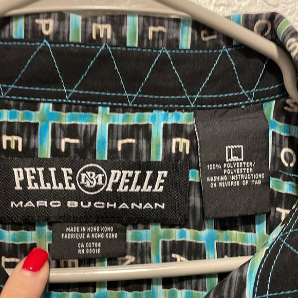 PELLE PELLE MARC BUCHANAN SPELL OUT CASUAL BUTTON UP SHIRT - Picture 5 of 5